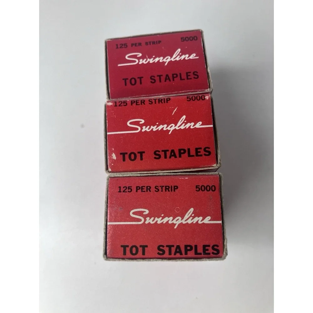 Vintage Swingline Red Tot 5000 Mostly Full 3 Boxes Tot Staples